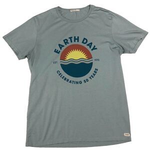 Marine Layer Shirt Men M Sierra Club Earth Day Blue Supima Cotton Graphic Tee